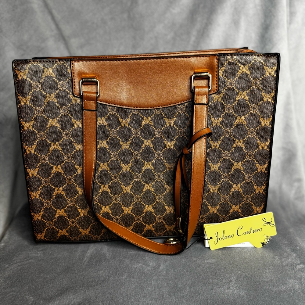 Elegant Brown Patterned Tote